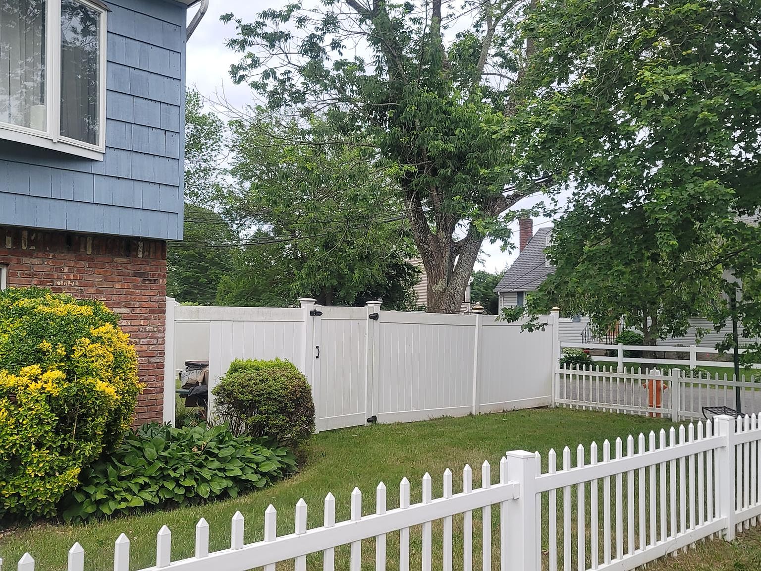 Fenced garden area
